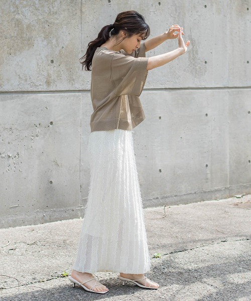 Droite lautreamont（ドロワットロートレアモン）の「シアーワイドTニット≪手洗い可能≫（ニット/セーター・レディース・オフホワイト・M）」の16枚目の写真