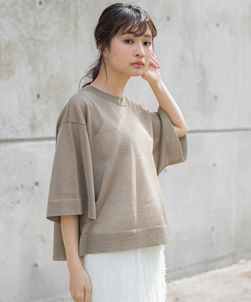 Droite lautreamont（ドロワットロートレアモン）の「シアーワイドTニット≪手洗い可能≫（ニット/セーター・レディース・オフホワイト・M）」の21枚目の写真