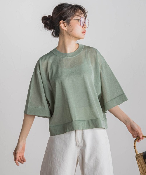 Droite lautreamont（ドロワットロートレアモン）の「シアーワイドTニット≪手洗い可能≫（ニット/セーター・レディース・オフホワイト・M）」の8枚目の写真