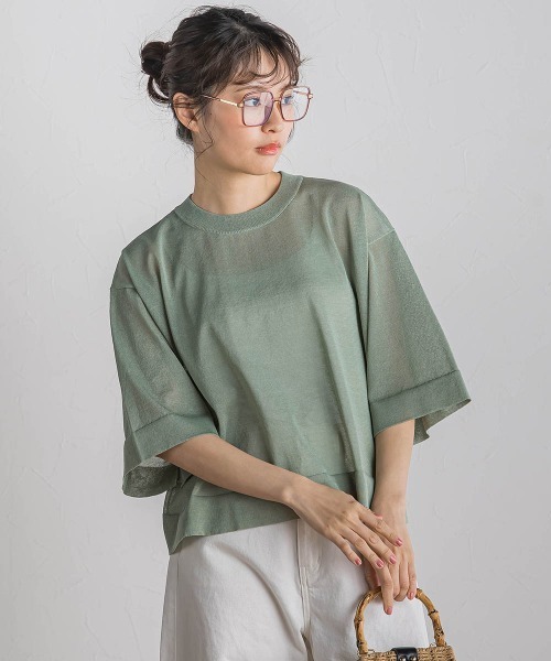 Droite lautreamont（ドロワットロートレアモン）の「シアーワイドTニット≪手洗い可能≫（ニット/セーター・レディース・オフホワイト・M）」の7枚目の写真