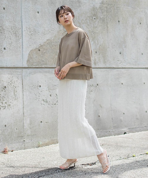 Droite lautreamont（ドロワットロートレアモン）の「シアーワイドTニット≪手洗い可能≫（ニット/セーター・レディース・オフホワイト・M）」の14枚目の写真