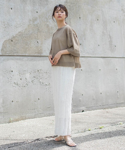 Droite lautreamont（ドロワットロートレアモン）の「シアーワイドTニット≪手洗い可能≫（ニット/セーター・レディース・オフホワイト・M）」の11枚目の写真