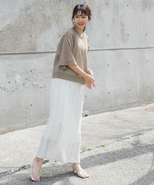 Droite lautreamont（ドロワットロートレアモン）の「シアーワイドTニット≪手洗い可能≫（ニット/セーター・レディース・オフホワイト・M）」の9枚目の写真