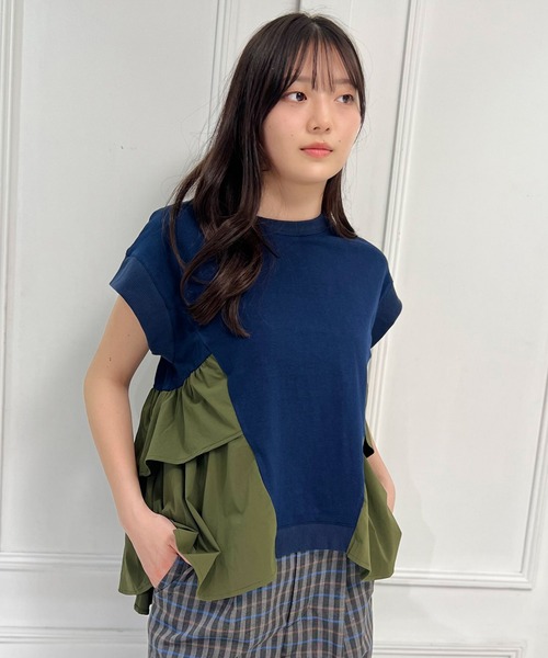 セール】【mien別注】ペプラムフリルTee（Tシャツ/カットソー）｜AVIE