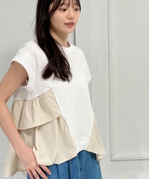 momo様　AVIE アビィ Tシャツ 切り替え シルバー レディース momo様 AVIE アビィ Tシャツ 切り替え シルバー レディース