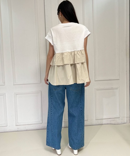 tシャツ 「mien別注」ペプラムフリルTee レディース mien tシャツ 「mien別注」ペプラムフリルTee レディース