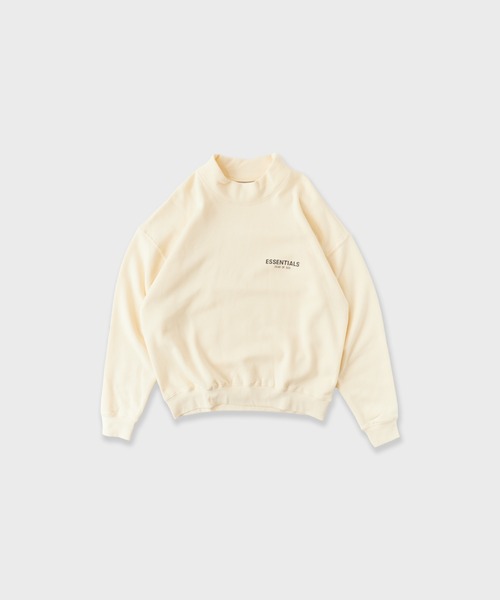 FOG ESSENTIALS（エフオージーエッセンシャルズ）の「FOG ESSENTIALS/エッセンシャルズ 21SS 1POINT LOGO MOCK NECK SEWAT SHIRTS スウェット（スウェット・メンズ・モスグリーン/クリーム/ブラウン/ブラック・L/M/S/XL）」の4枚目の写真
