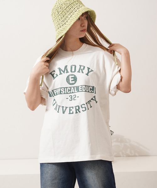 1111clothing(ワンフォークロージング)の「クラックPT ガゼット Tシャツ / Crack Print Gazet T-Shirt(Tシャツ/カットソー・メンズ・ネイビー/サックスブルー/ホワイト系2/ホワイト系1/ブラック系1/ブラック系2・L/M)」の3枚目の写真