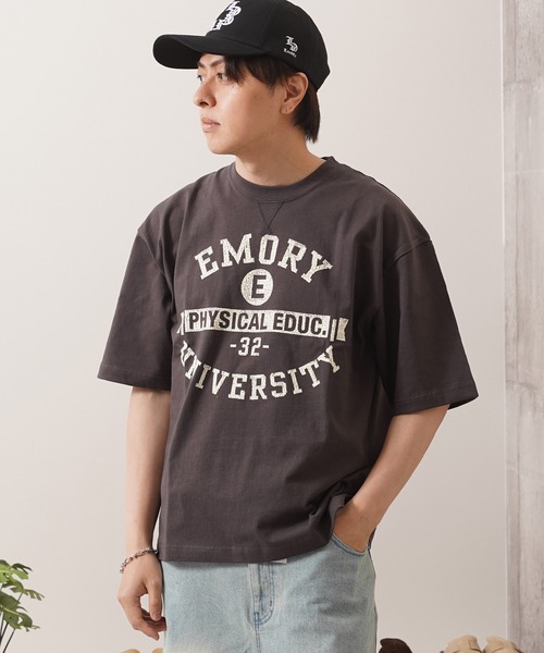 1111clothing(ワンフォークロージング)の「クラックPT ガゼット Tシャツ / Crack Print Gazet T-Shirt(Tシャツ/カットソー・メンズ・ネイビー/サックスブルー/ホワイト系2/ホワイト系1/ブラック系1/ブラック系2・L/M)」の5枚目の写真