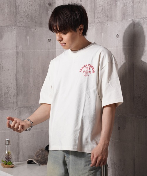 1111clothing(ワンフォークロージング)の「クラックPT ガゼット Tシャツ / Crack Print Gazet T-Shirt(Tシャツ/カットソー・メンズ・ネイビー/サックスブルー/ホワイト系2/ホワイト系1/ブラック系1/ブラック系2・L/M)」の19枚目の写真