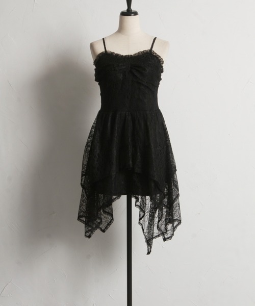 tocco closet（トッコ　クローゼット）の「【ZOZO限定】レースイレヘムキャミワンピース（ワンピース・レディース・アイボリー/ブラック・M）」の18枚目の写真