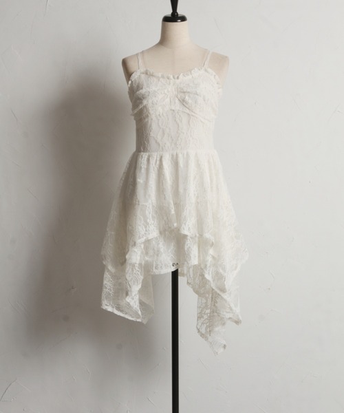 tocco closet（トッコ　クローゼット）の「【ZOZO限定】レースイレヘムキャミワンピース（ワンピース・レディース・アイボリー/ブラック・M）」の19枚目の写真