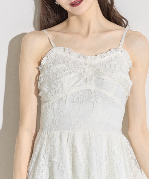 tocco closet（トッコ　クローゼット）の「【ZOZO限定】レースイレヘムキャミワンピース（ワンピース・レディース・アイボリー/ブラック・M）」の7枚目の写真