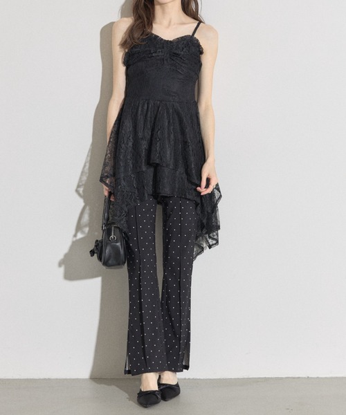 tocco closet（トッコ　クローゼット）の「【ZOZO限定】レースイレヘムキャミワンピース（ワンピース・レディース・アイボリー/ブラック・M）」の10枚目の写真