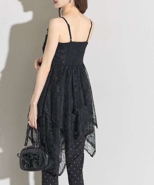 tocco closet（トッコ　クローゼット）の「【ZOZO限定】レースイレヘムキャミワンピース（ワンピース・レディース・アイボリー/ブラック・M）」の14枚目の写真