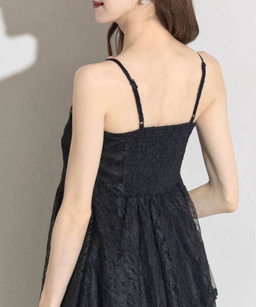 tocco closet（トッコ　クローゼット）の「【ZOZO限定】レースイレヘムキャミワンピース（ワンピース・レディース・アイボリー/ブラック・M）」の16枚目の写真
