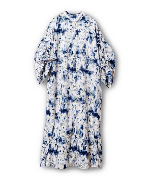 OSMOSIS（オズモーシス）の「スリットギャザースリーブワンピース（ワンピース・レディース・ブルー系その他/ブラック/ブラック系その他・ONE SIZE）」の6枚目の写真