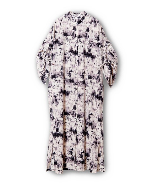 OSMOSIS（オズモーシス）の「スリットギャザースリーブワンピース（ワンピース・レディース・ブルー系その他/ブラック/ブラック系その他・ONE SIZE）」の5枚目の写真