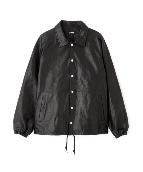 schott（ショット）の「Schott/ショット/LEATHER COACH JACKET/レザー コーチジャケット（ライダースジャケット・メンズ・ブラック・M/L/XL/2XL）」の14枚目の写真