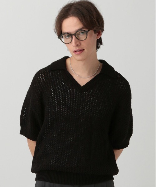 LURAKU（ルラク）の「【LURAKU】mesh knit polo shirt - メッシュニットポロシャツ（ポロシャツ・メンズ・グレー/ブラック・M/L）」の17枚目の写真