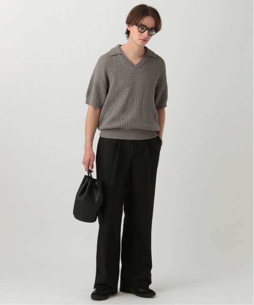 LURAKU（ルラク）の「【LURAKU】mesh knit polo shirt - メッシュニットポロシャツ（ポロシャツ・メンズ・グレー/ブラック・M/L）」の19枚目の写真