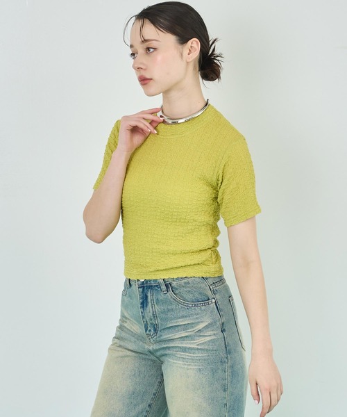 ANAP(アナップ)の「ポコポコ クロップド Tシャツ(Tシャツ/カットソー・レディース・ブラック/グリーン/ホワイト・FREE)」の15枚目の写真