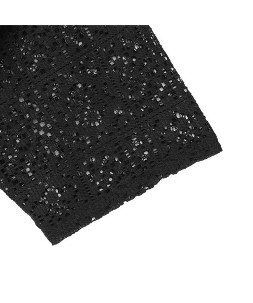 TOKYO SHIRTS(トウキョウシャツ)の「クロシェ風 レースシャツブラウス 五分袖(シャツ/ブラウス・レディース・ブラック/ブラウン/オレンジ・M/L)」の7枚目の写真