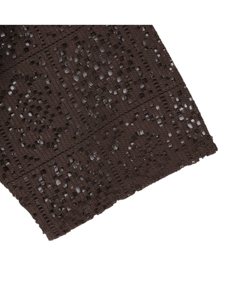 TOKYO SHIRTS(トウキョウシャツ)の「クロシェ風 レースシャツブラウス 五分袖(シャツ/ブラウス・レディース・ブラック/ブラウン/オレンジ・M/L)」の12枚目の写真