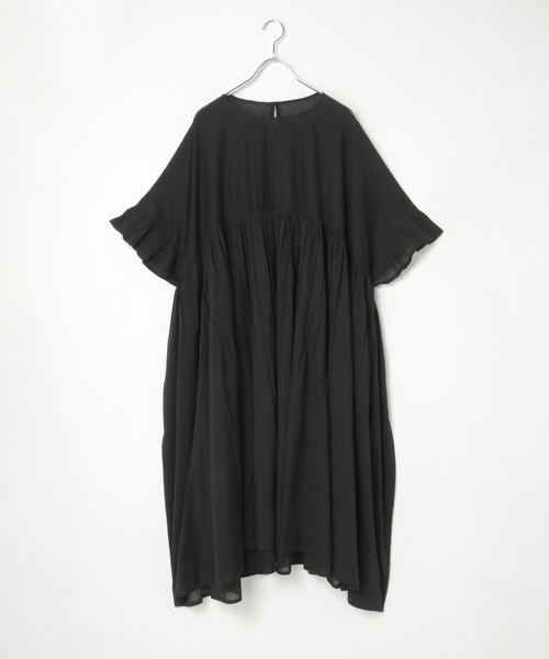 notch.（ノッチ）の「【 notch. by KR 】ボリュームギャザーワンピース（ワンピース・レディース・チャコール/ブラウン/ブラック/ネイビー・TM/M）」の7枚目の写真