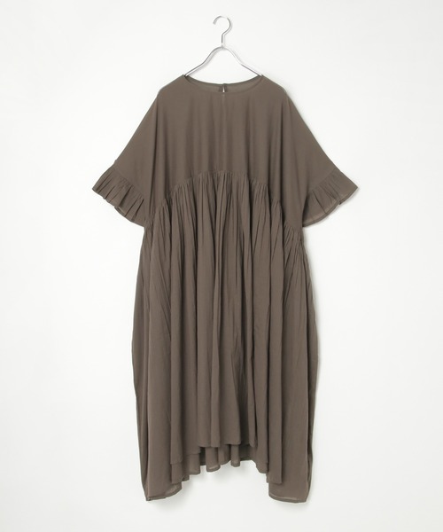 notch.（ノッチ）の「【 notch. by KR 】ボリュームギャザーワンピース（ワンピース・レディース・チャコール/ブラウン/ブラック/ネイビー・TM/M）」の10枚目の写真