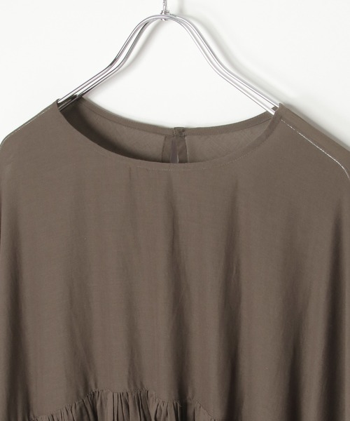 notch.（ノッチ）の「【 notch. by KR 】ボリュームギャザーワンピース（ワンピース・レディース・チャコール/ブラウン/ブラック/ネイビー・TM/M）」の13枚目の写真