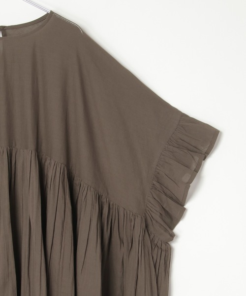 notch.（ノッチ）の「【 notch. by KR 】ボリュームギャザーワンピース（ワンピース・レディース・チャコール/ブラウン/ブラック/ネイビー・TM/M）」の14枚目の写真
