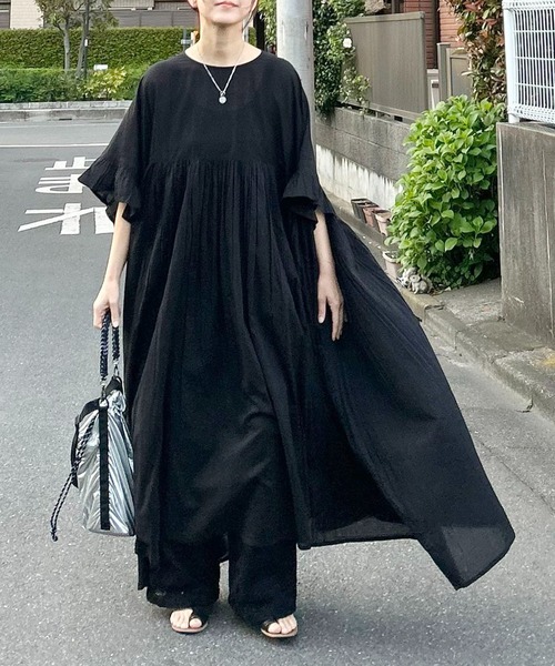 notch.（ノッチ）の「【 notch. by KR 】ボリュームギャザーワンピース（ワンピース・レディース・チャコール/ブラウン/ブラック/ネイビー・TM/M）」の19枚目の写真