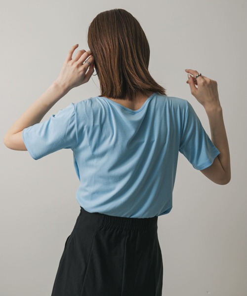 セール】アシメドレープトップ(半袖)（Tシャツ/カットソー）｜SENSE OF