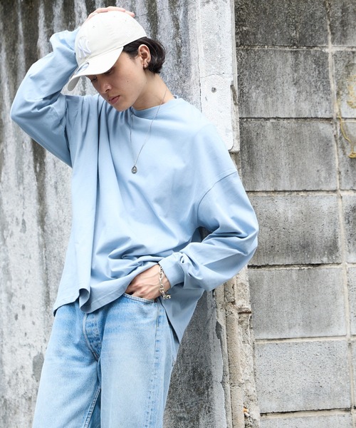 United Athle（ユナイテッドアスレ）の「【ROOPTOKYO】UNITED ATHLE 5.6oz  ロングスリーブTee/ロンT 無地 クルーネック メンズ レディース 2026年 夏 夏服（Tシャツ/カットソー・メンズ・ライトブルー/スミクロ/ネイビー/ブラック/オフホワイト/ホワイト・S/L/M/XL）」の10枚目の写真