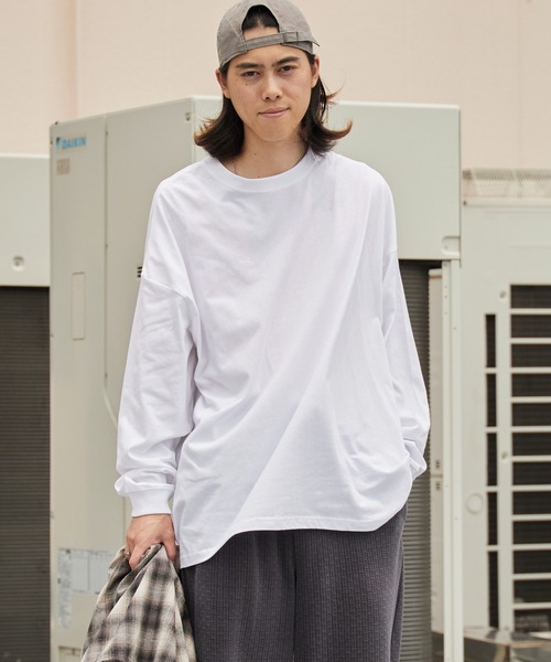 United Athle（ユナイテッドアスレ）の「【ROOPTOKYO】UNITED ATHLE 5.6oz  ロングスリーブTee/ロンT 無地 クルーネック メンズ レディース 2026年 夏 夏服（Tシャツ/カットソー・メンズ・ライトブルー/スミクロ/ネイビー/ブラック/オフホワイト/ホワイト・S/L/M/XL）」の18枚目の写真