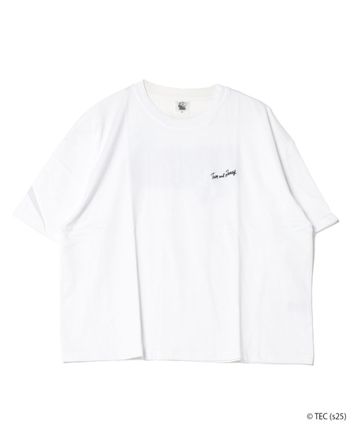 Tom&Jerry(トムアンドジェリー)の「【公式】トムとジェリー 天竺半袖WIDE型Tシャツ(Tシャツ/カットソー・レディース・グリーン/サックスブルー/オートミール/オフホワイト・L/M)」の1枚目の写真