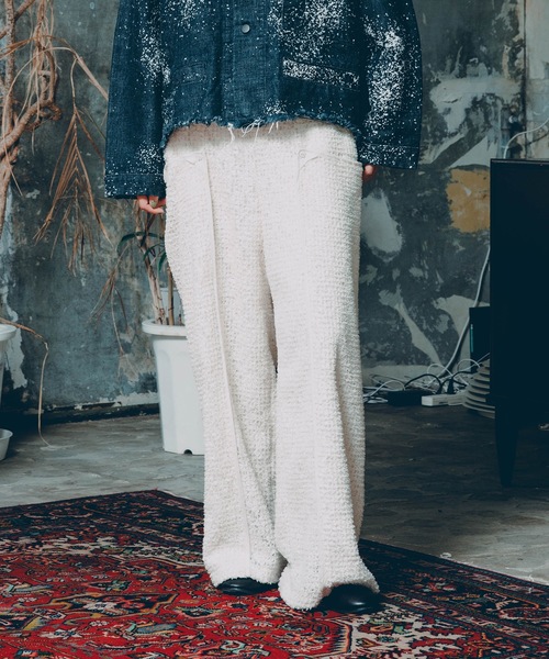 mintdesigns(ミントデザインズ)の「FEATHER LACE PANTS(その他パンツ・レディース・ホワイト/ブラック・ONESIZE)」の1枚目の写真