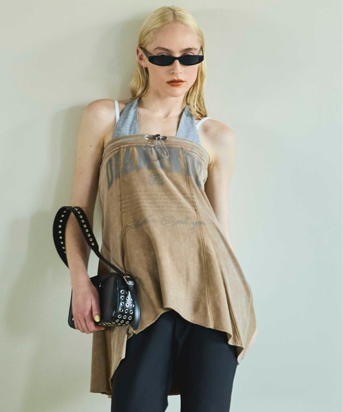 tシャツ 2way DIAMONDS Printed Bear Top/2WAY DIAMONDSプリントベアトップ「MAISON SPECIAL/メ 2way DIAMONDS Printed Bear Top/2WAY DIAMONDSプリントベア