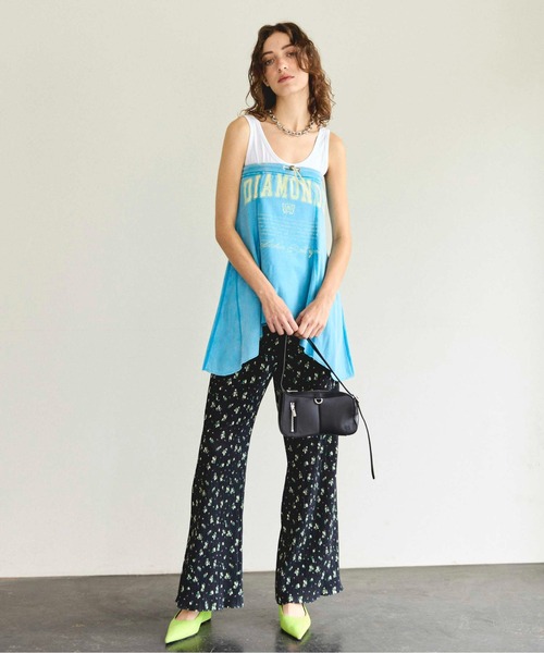 MAISON SPECIAL(メゾンスペシャル)の「2way DIAMONDS Printed Bear Top/2WAY DIAMONDSプリントベアトップ(Tシャツ/カットソー・レディース・ブラック/ベージュ/ブルー・FREE)」の7枚目の写真