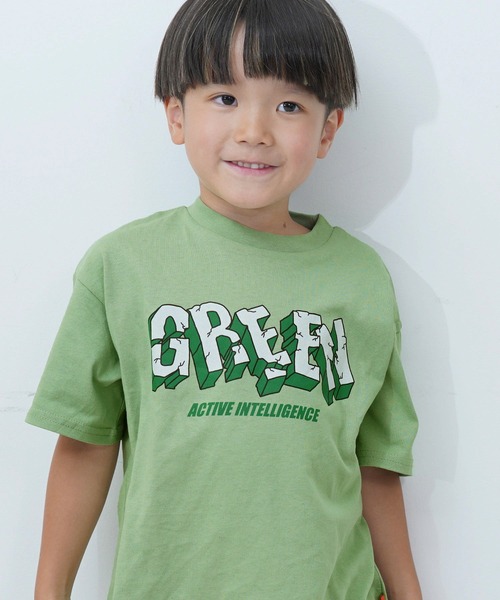 Life Support Products（ライフサポートプロダクツ）の「RAINBOW COLOR Tee（Tシャツ/カットソー・キッズ・グリーン/ブルー/オレンジ/イエロー/ネイビー/レッド/パープル・90/100/110/120/80/130/95/140/150）」の2枚目の写真