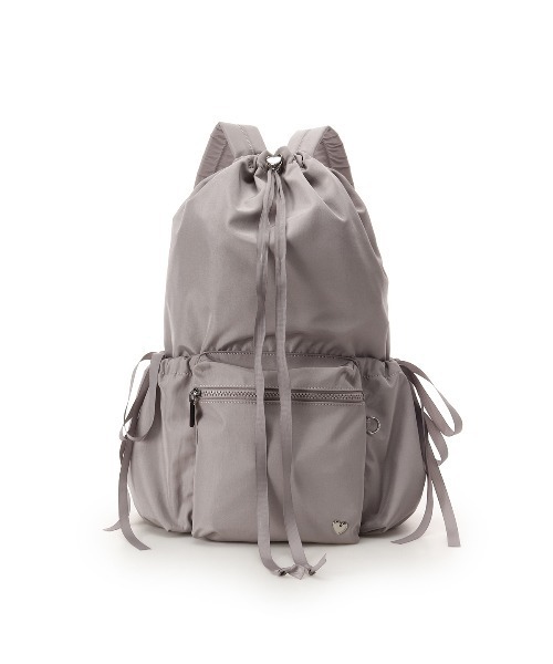 & chouette(アンドシュエット)の「巾着デザインバックパック(バックパック/リュック・レディース・ピンク/ブラック/グレー・FREE)」の3枚目の写真
