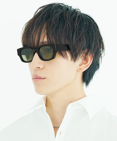 MinoriTY(マイノリティ)の「【MinoriTY】ウエリントンサングラス メンズ ウィメンズ ユニセックス(サングラス・メンズ・ブラック×ブラック/ブラック×イエロー・FREE)」の11枚目の写真