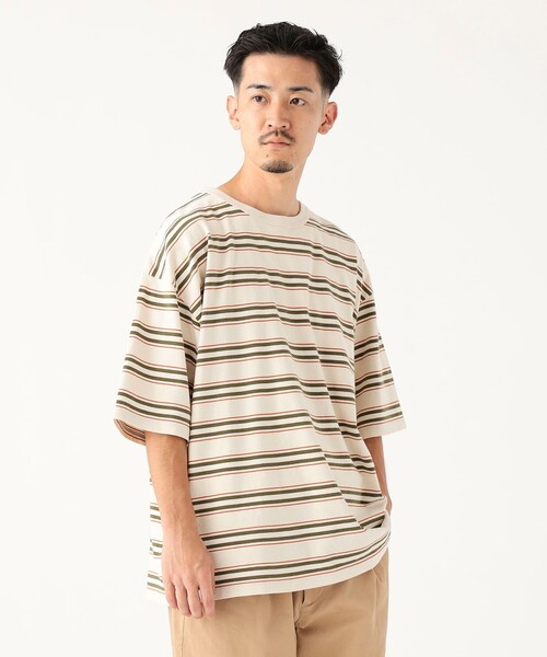 B:MING by BEAMS(ビーミングバイビームス)の「フェード ボーダー ビッグ Tシャツ(Tシャツ/カットソー・メンズ・アイボリー/ネイビー・SMALL/MEDIUM/LARGE/X-LARGE)」の11枚目の写真