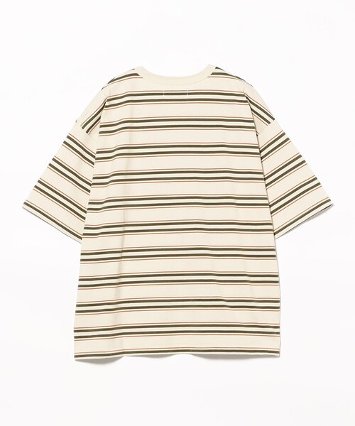 B:MING by BEAMS(ビーミングバイビームス)の「フェード ボーダー ビッグ Tシャツ(Tシャツ/カットソー・メンズ・アイボリー/ネイビー・SMALL/MEDIUM/LARGE/X-LARGE)」の4枚目の写真