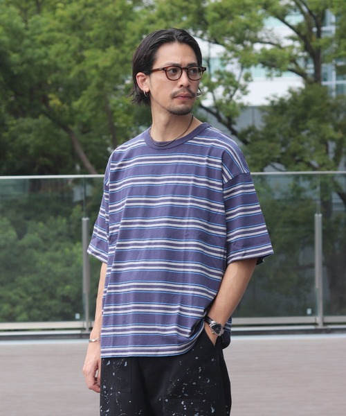 B:MING by BEAMS(ビーミングバイビームス)の「フェード ボーダー ビッグ Tシャツ(Tシャツ/カットソー・メンズ・アイボリー/ネイビー・SMALL/MEDIUM/LARGE/X-LARGE)」の18枚目の写真