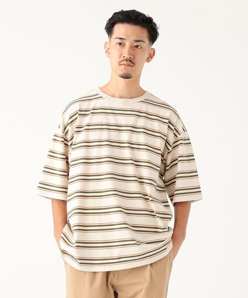 B:MING by BEAMS(ビーミングバイビームス)の「フェード ボーダー ビッグ Tシャツ(Tシャツ/カットソー・メンズ・アイボリー/ネイビー・SMALL/MEDIUM/LARGE/X-LARGE)」の17枚目の写真