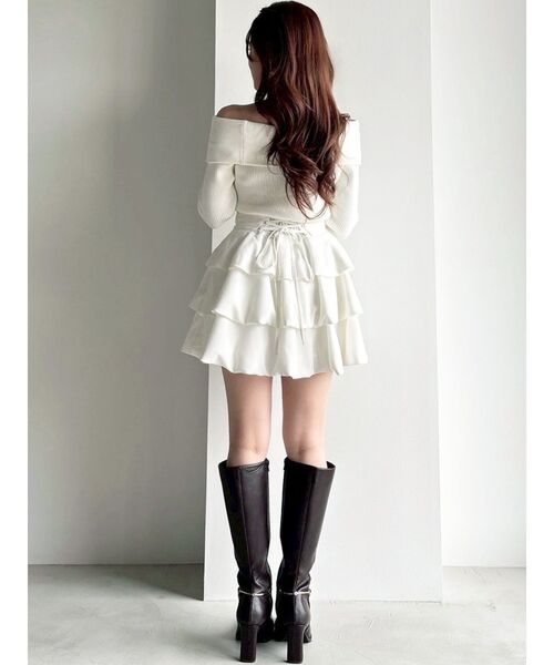 RESEXXY(リゼクシー)の「ヘムバルーンフリルミニスカート(スカート・レディース・ブラウン/ホワイト/チャコールグレー/ブラック・FREE)」の7枚目の写真