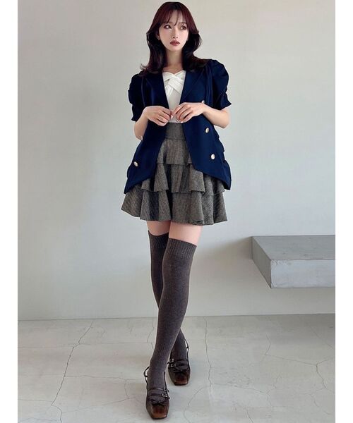 RESEXXY(リゼクシー)の「ヘムバルーンフリルミニスカート(スカート・レディース・ブラウン/ホワイト/チャコールグレー/ブラック・FREE)」の18枚目の写真