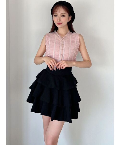 RESEXXY(リゼクシー)の「ヘムバルーンフリルミニスカート(スカート・レディース・ブラウン/ホワイト/チャコールグレー/ブラック・FREE)」の20枚目の写真